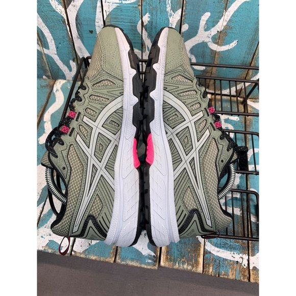 ASICS GEL VENTURE 7 WOMENS SZ 7.5 OLIVE GREEN/PINK RUNNING SHOE 1012A476 - Picture 7 of 10